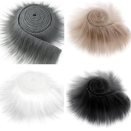 Gxdamxz Therian Stuff, Kunstfell Meterware, Fake Fur DIY Dekoration Basteln, 5x150cm, 4 Stück von Gxdamxz