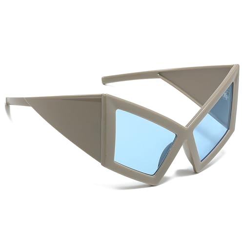 Gxdamxz Lustige Sonnenbrille, Brillen Witzige Geformte mit Großem Rahmen für Halloween/Karneval/Party (Grau) von Gxdamxz