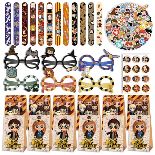 Geburtstag Party Mitgebsel, 12 Magic Wizard Geschenk Taschen, 12 Magic Wizard Armbänder, 50 Magic Wizard Aufkleber, 12 Party-Gläser, für Kinder Jungen Mädchen Geschenke Party Zubehör Geburtstag Party Mitgebsel, 12 Magic Wizard Geschenk Taschen, 12 Magic Wizard Armbänder, 50 Magic Wizard Aufkleber, 12 Party-Gläser, für Kinder Jungen Mädchen Geschenke Party Zubehör von Gxhong