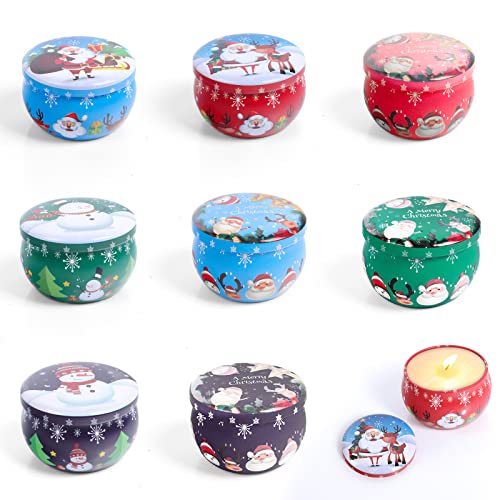 Gxhong 8 Stück Weihnachtskerze Dose, Leere Kerzen Container, Kerze Dosen, Kerze Blechdosen mit Deckel, Weihnachtsgeschenkverpackung für Gewürze, Tee, Süßigkeiten, die Kerzenherstellung, DIY Kerzen Gxhong 8 Stück Weihnachtskerze Dose, Leere Kerzen Container, Kerze Dosen, Kerze Blechdosen mit Deckel, Weihnachtsgeschenkverpackung für Gewürze, Tee, Süßigkeiten, die Kerzenherstellung, DIY Kerzen von Gxhong