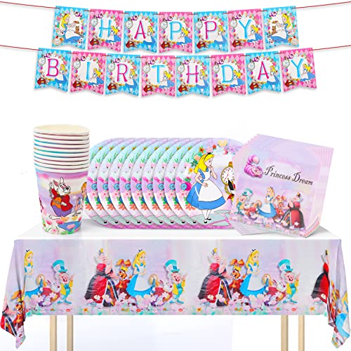 Gxhong Thema Party Dekoration liefert Geburtstag Geschirr Kit mit Tischdecke Pappteller Tassen Servietten für Geburtstag Deko Mädchen, Tee Party, Nachmittagstee Gxhong Thema Party Dekoration liefert Geburtstag Geschirr Kit mit Tischdecke Pappteller Tassen Servietten für Geburtstag Deko Mädchen, Tee Party, Nachmittagstee von Gxhong