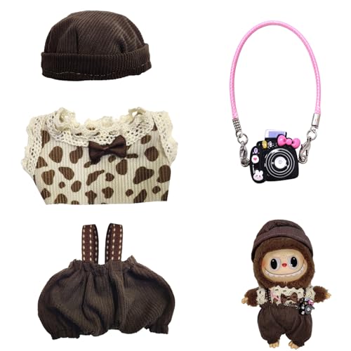 Gxlaihly Kleidung für Labub Puppe, Labubu Plüsch Puppenkleidung, Labubu Puppenkleidung, Kleidung für Labubu Puppe, Labubu Kleidung für 17 cm große Labubu Puppe (B12 (ohne Plüschspielzeug)) von Gxlaihly