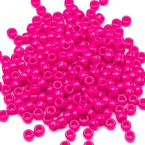 1000 Stück Acryl-Perlen Rose Rot 6 x 9 mm Bulk für Kunst Handwerk Armband Halskette Schmuck Herstellung Ohrringe Haar Flechten (rot) von Gxueshan