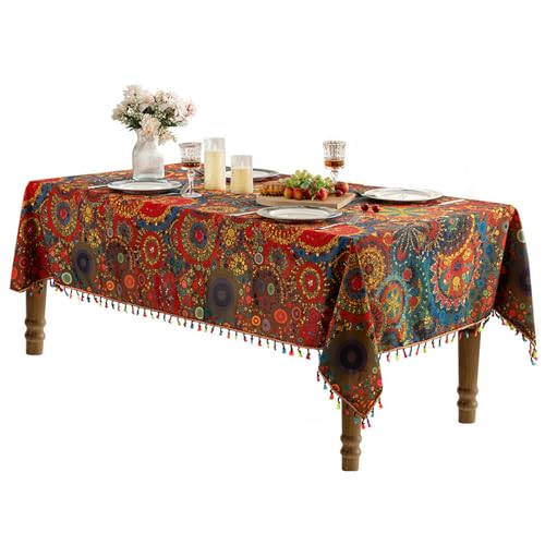 Gyios Tischdecke Im Freien Rechteckig, Wischbar Polyester wasserdichte Für Küche Essen Outdoor Picnic Gartenparty-a-150 * 220cm Gyios Tischdecke Im Freien Rechteckig, Wischbar Polyester wasserdichte Für Küche Essen Outdoor Picnic Gartenparty-a-150 * 220cm von Gyios