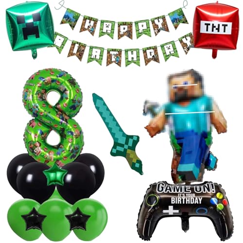 5. Gaming Geburtstag Dekorationen 5 Jahr Happy Birthday Ballon Banner Folienballons für Junge Geburtstag Luftballons Cartoon Supplies Gaming Thema Party Supplies (8 5. Gaming Geburtstag Dekorationen 5 Jahr Happy Birthday Ballon Banner Folienballons für Junge Geburtstag Luftballons Cartoon Supplies Gaming Thema Party Supplies (8 von Gyoungt