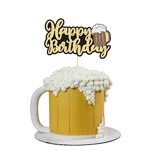 Gyufise 1 x Bierkrug "Happy Birthday" Kuchenaufsatz Glitzer Cheers Beers Cake Decoration for Celebrating Glorymoment Beer Theme Birthday Theme Party Supplies Gyufise 1 x Bierkrug "Happy Birthday" Kuchenaufsatz Glitzer Cheers Beers Cake Decoration for Celebrating Glorymoment Beer Theme Birthday Theme Party Supplies von Gyufise