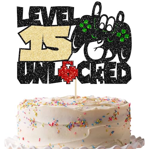 Gyufise 1 x Videospiel-Kuchenaufsatz zum 15. Geburtstag, Controller, für 15. Geburtstag, entsperrt, Party-Kuchendekorationen für 15. Geburtstag, Party-Dekorationen Gyufise 1 x Videospiel-Kuchenaufsatz zum 15. Geburtstag, Controller, für 15. Geburtstag, entsperrt, Party-Kuchendekorationen für 15. Geburtstag, Party-Dekorationen von Gyufise