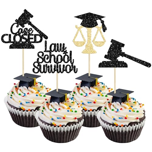 Gyufise 24 Stück 2025 Anwälte Abschlussfeier Cupcake Topper Gold Schwarz Glitzer Klasse 2025 Anwälte Grad Kuchen Topper Cap Diplom Cupcake Picks 2025 Abschlussfeier Thema Party Kuchen Dekorationen Gyufise 24 Stück 2025 Anwälte Abschlussfeier Cupcake Topper Gold Schwarz Glitzer Klasse 2025 Anwälte Grad Kuchen Topper Cap Diplom Cupcake Picks 2025 Abschlussfeier Thema Party Kuchen Dekorationen von Gyufise