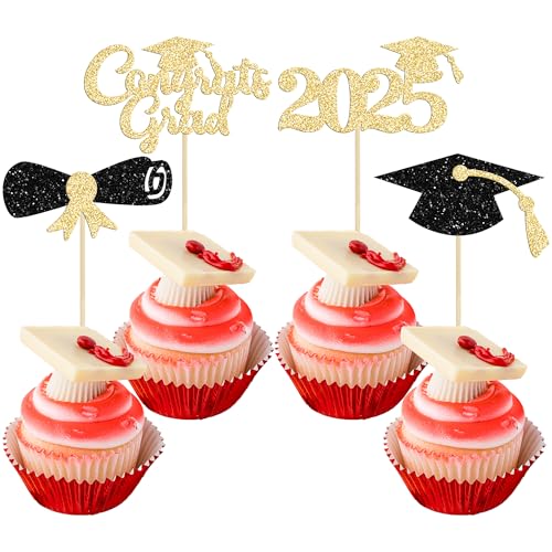 Gyufise 24 Stück 2022 Graduation Cupcake Toppers Black Glitter Congrats Grad 2022 Graduation Cap Diplom Cupcake Picks 2022 Graduation Theme Party Cake Decorations Supplies Gyufise 24 Stück 2022 Graduation Cupcake Toppers Black Glitter Congrats Grad 2022 Graduation Cap Diplom Cupcake Picks 2022 Graduation Theme Party Cake Decorations Supplies von Gyufise