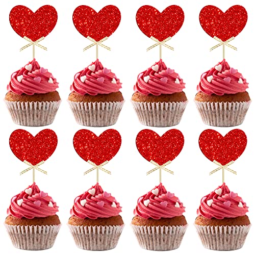 Gyufise 24 Stück Herz Cupcake Topper Rot Glitzer Valentinstag Herz Champagner Gold Schleife Cupcake Pick Dekorationen für Valentinstag Geburtstag Hochzeit Jahrestag Party Zubehör Gyufise 24 Stück Herz Cupcake Topper Rot Glitzer Valentinstag Herz Champagner Gold Schleife Cupcake Pick Dekorationen für Valentinstag Geburtstag Hochzeit Jahrestag Party Zubehör von Gyufise
