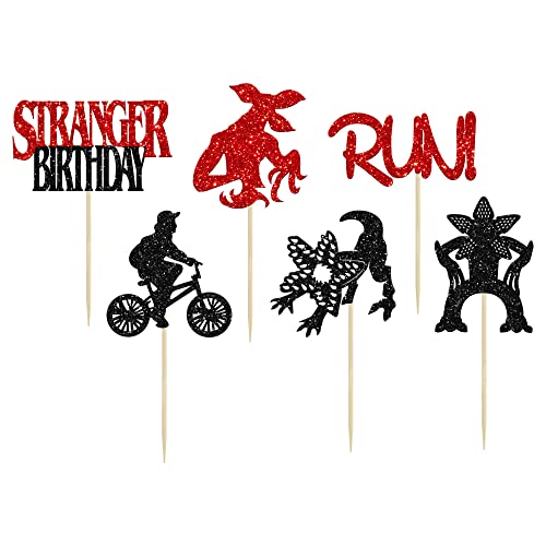 Gyufise Cupcake-Aufsätze mit Aufschrift "Stranger Happy Birthday", inspiriert von TV-Programm, Motiv: Elf Fremde, Party, Cupcake-Picks für Kinder, Jungen, Mädchen, Geburtstagsparty, Gyufise Cupcake-Aufsätze mit Aufschrift "Stranger Happy Birthday", inspiriert von TV-Programm, Motiv: Elf Fremde, Party, Cupcake-Picks für Kinder, Jungen, Mädchen, Geburtstagsparty, von Gyufise