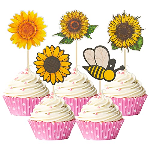 Gyufise 30 Stück Sonnenblume Cupcake Topper Hummel Sonnenblume Kuchen Topper Dekorationen für Blumen Thema Party Geburtstag Cupcake Picks Party Dekorationen Zubehör für Babyparty Geburtstag Party Gyufise 30 Stück Sonnenblume Cupcake Topper Hummel Sonnenblume Kuchen Topper Dekorationen für Blumen Thema Party Geburtstag Cupcake Picks Party Dekorationen Zubehör für Babyparty Geburtstag Party von Gyufise