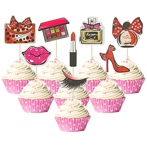 Gyufise 32 Stück Make-up Cupcake Toppers Happy Birthday Glitter Kosmetik Thema Braut Dusche Kuchen Topper Make-up Thema Mädchen Geburtstag Party Kuchen Dekoration Zubehör Gyufise 32 Stück Make-up Cupcake Toppers Happy Birthday Glitter Kosmetik Thema Braut Dusche Kuchen Topper Make-up Thema Mädchen Geburtstag Party Kuchen Dekoration Zubehör von Gyufise