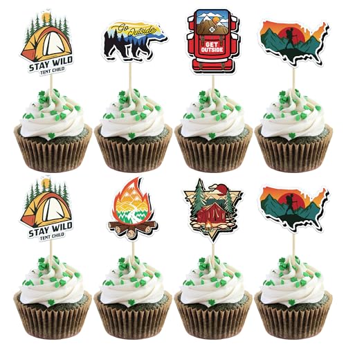 Gyufise 36 Stück Happy Camper Cupcake Topper Baum Bär Lagerfeuer Zelt Camping Cupcake Picks für Wochenende Outdoor Camper Wald Holzfäller Thema Geburtstag Party Kuchen Dekorationen Zubehör Gyufise 36 Stück Happy Camper Cupcake Topper Baum Bär Lagerfeuer Zelt Camping Cupcake Picks für Wochenende Outdoor Camper Wald Holzfäller Thema Geburtstag Party Kuchen Dekorationen Zubehör von Gyufise