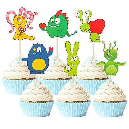 Gyufise 36 Stück Monster Cupcake Topper Niedliche Babyparty Monster Geburtstag Kuchen Topper Baby Monster Geburtstag Cupcake Picks für Monster Kinder Geburtstag Party Supplies Gyufise 36 Stück Monster Cupcake Topper Niedliche Babyparty Monster Geburtstag Kuchen Topper Baby Monster Geburtstag Cupcake Picks für Monster Kinder Geburtstag Party Supplies von Gyufise