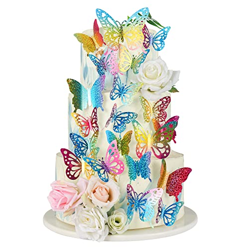 Gyufise 36 x Schmetterlings-Cupcake-Topper, lebendige Kunst, 3D-Schmetterlings-Cupcake-Dekorationen, Schmetterling-Kuchenaufsätze, Babyparty, Hochzeitstag, Kindergeburtstag, Party, Kuchen, Gyufise 36 x Schmetterlings-Cupcake-Topper, lebendige Kunst, 3D-Schmetterlings-Cupcake-Dekorationen, Schmetterling-Kuchenaufsätze, Babyparty, Hochzeitstag, Kindergeburtstag, Party, Kuchen, von Gyufise