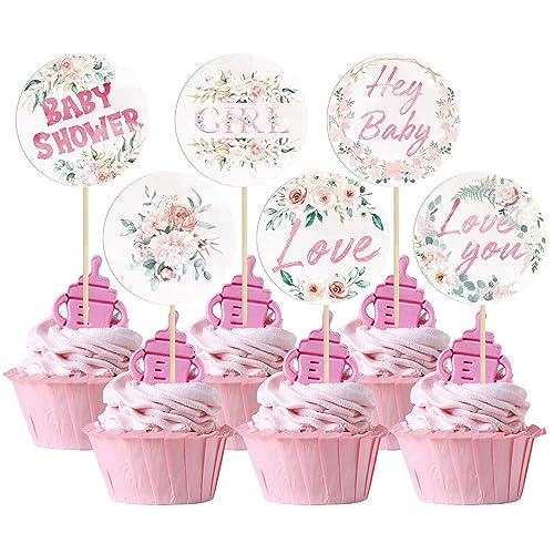 Gyufise 36Pcs Baby Cupcake Toppers Baby Dusche Party Supplies Picks Floral Thema Baby Dusche Cupcake Toppers Geschlecht Reveal Cupcakes Kuchen Dekorationen für Baby Geburtstag Party Gyufise 36Pcs Baby Cupcake Toppers Baby Dusche Party Supplies Picks Floral Thema Baby Dusche Cupcake Toppers Geschlecht Reveal Cupcakes Kuchen Dekorationen für Baby Geburtstag Party von Gyufise
