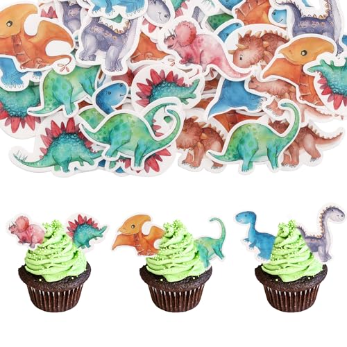 Gyufise 50Pcs essbare Dinosaurier Kuchen Dekorationen Dschungel Safari Dinosaurier Cupcake Toppers Dino Kuchen Toppers für Dinosaurier Thema Baby Dusche Geburtstag Party Kuchen Dekor Zubehör Gyufise 50Pcs essbare Dinosaurier Kuchen Dekorationen Dschungel Safari Dinosaurier Cupcake Toppers Dino Kuchen Toppers für Dinosaurier Thema Baby Dusche Geburtstag Party Kuchen Dekor Zubehör von Gyufise