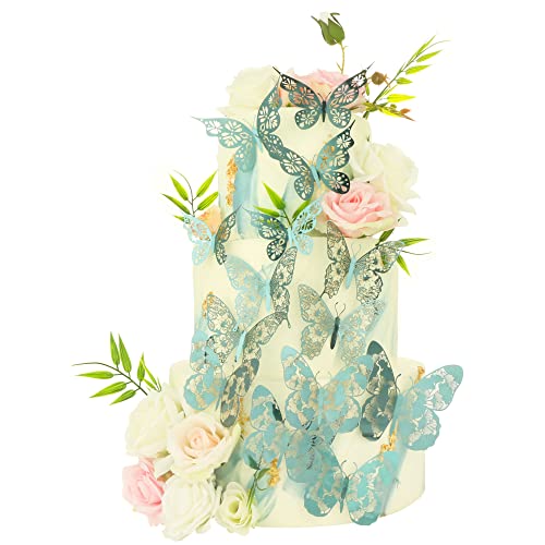 Gyufise Grüne Schmetterlings-Cupcake-Dekorationen, hohle Kunst, 3D-Schmetterling, Cupcake-Dekorationen, Babyparty, Hochzeitstag, Kindergeburtstag, Party, Kuchen, Wanddekoration, Zubehör, 36 Stück Gyufise Grüne Schmetterlings-Cupcake-Dekorationen, hohle Kunst, 3D-Schmetterling, Cupcake-Dekorationen, Babyparty, Hochzeitstag, Kindergeburtstag, Party, Kuchen, Wanddekoration, Zubehör, 36 Stück von Gyufise