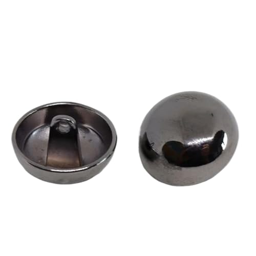 6 Stück Metall-Pilzknöpfe in Gold-Finish, 10–25 mm (schwarz, 23 mm, 6 Stück) von Gyuuio
