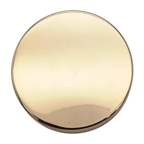 Flache Metallknöpfe, 10 - 25 mm, Hochglanz-Finish, Farbe 1, 25 mm, 6 Stück, 6 Stück von Gyuuio