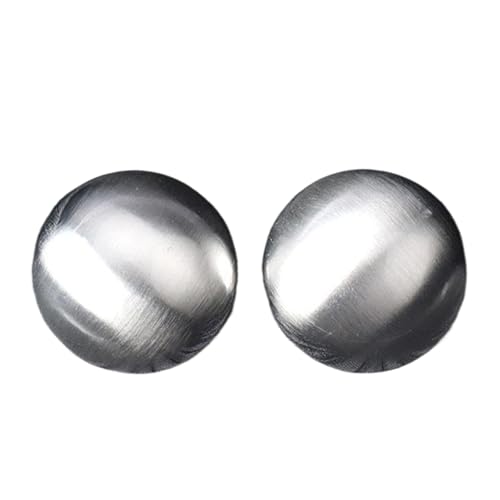 Knöpfe aus gebürstetem Metall für Pullover und Strickjacken, 15 mm/18 mm (Silber, 15 mm, 6 Stück) von Gyuuio