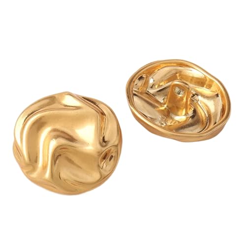 Metallknöpfe für Mäntel, Jacken und Pullover, goldfarben, 15 mm, 3 Stück, 3 Stück von Gyuuio