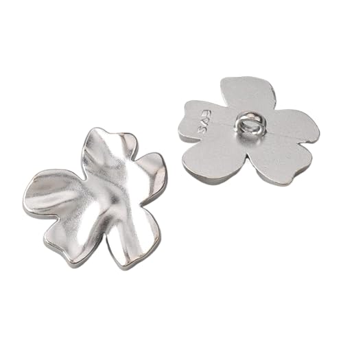 Metallknöpfe für Mäntel und Pullover, Gold- und Silber-Optionen, 13 mm/23 mm (Silber, 23 mm, 6 Stück) von Gyuuio