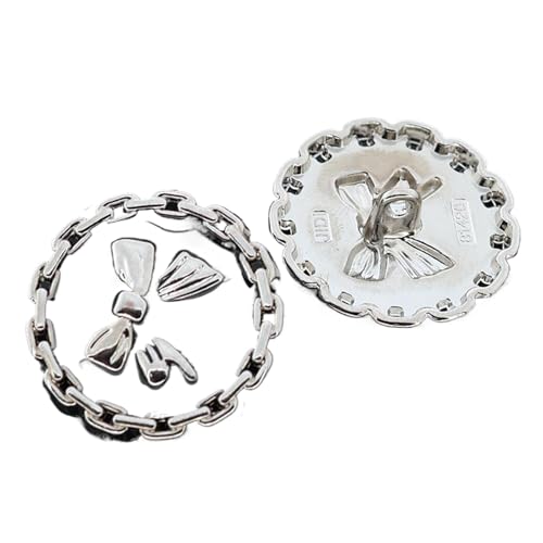 Metallknöpfe mit Fliege für Mäntel und Pullover, 6 Stück (Farbe 3, 25 mm, 6 Stück) von Gyuuio