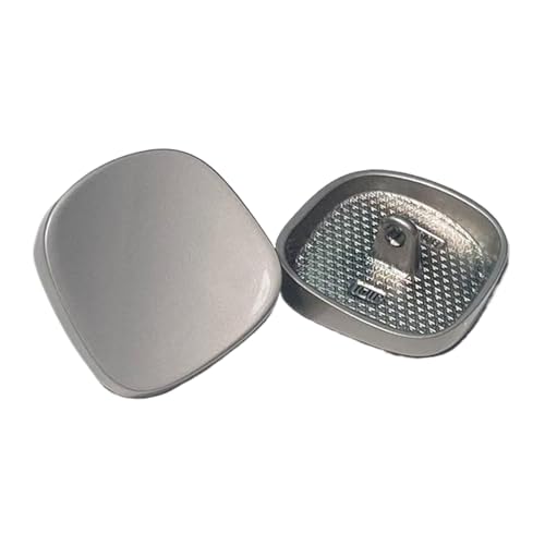 Metallknöpfe zum Aufnähen in verschiedenen Formen, 18 mm/20 mm/23 mm/25 mm (weiß, 20 mm, 6 Stück) von Gyuuio