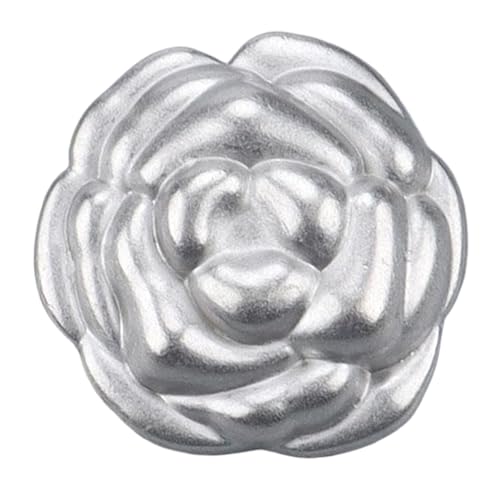 Metallrosenknöpfe für Mäntel, Pullover und Oberbekleidung, 6 Stück, Silber, 15 mm, 6 Stück von Gyuuio