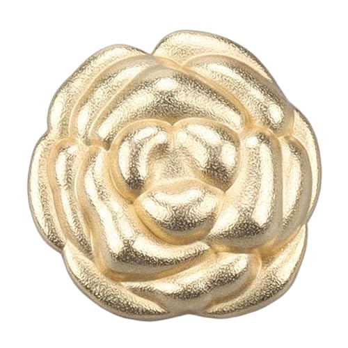 Metallrosenknöpfe für Mäntel, Pullover und Oberbekleidung (Gold, 15 mm, 6 Stück) von Gyuuio