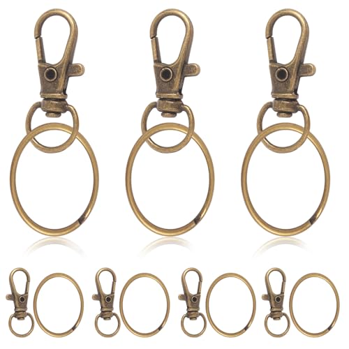 Schlüsselring Klein 84Stk Karabiner Schlüsselanhänger Basteln Selber Machen Ringe Karabinerhaken mit Drehgelenk-Bronze Schlüsselring Klein 84Stk Karabiner Schlüsselanhänger Basteln Selber Machen Ringe Karabinerhaken mit Drehgelenk-Bronze von Gyxcelc
