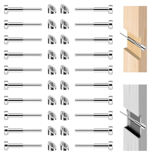 Gyykzz Unsichtbare Kabelgeländer-Kits, T316 Edelstahl, 20 Stück Klemmen und 20 Stück abgeschrägte Winkelscheiben für Treppenkabelgeländer, 0,3 cm Kabelgeländer-Hardware für Ebene/Treppe/Holzpfosten Gyykzz Unsichtbare Kabelgeländer-Kits, T316 Edelstahl, 20 Stück Klemmen und 20 Stück abgeschrägte Winkelscheiben für Treppenkabelgeländer, 0,3 cm Kabelgeländer-Hardware für Ebene/Treppe/Holzpfosten von Gyykzz