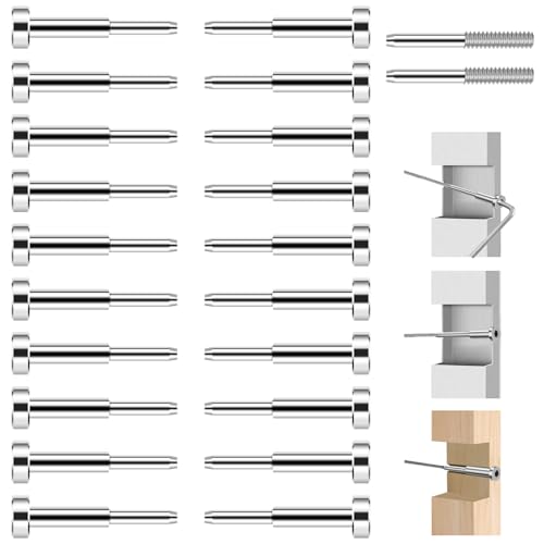 Gyykzz Unsichtbares Kabelgeländer-Set, 20 Stück, SST316 Spanner und Klemme versteckt für Kabelgeländer, 0,3 cm Kabelgeländer-Hardware mit Ersatzgewindebolzen für Holz/Ebene/Treppenpfosten Gyykzz Unsichtbares Kabelgeländer-Set, 20 Stück, SST316 Spanner und Klemme versteckt für Kabelgeländer, 0,3 cm Kabelgeländer-Hardware mit Ersatzgewindebolzen für Holz/Ebene/Treppenpfosten von Gyykzz