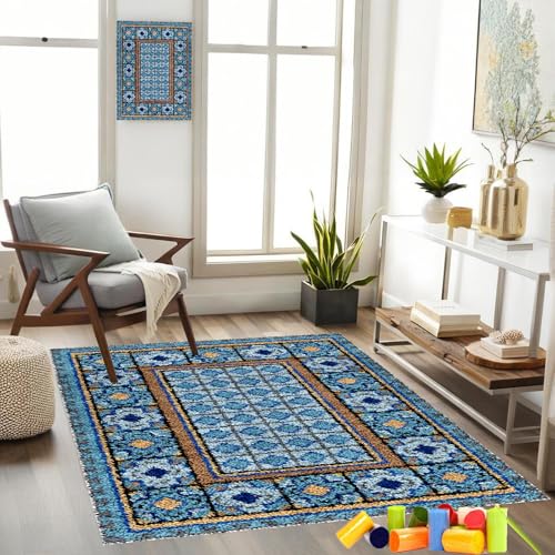 Gzaebji KnüPfteppich zum Selber KnüPfen Knüpfen Set Erwachsene Knüpfteppich KnüPfset mit Knüpfhaken Bedruckte Stramin Knüpfen Set Für Erwachsene Teppich KnüPfen Set Erwachsene 80 x 115 cm Gzaebji KnüPfteppich zum Selber KnüPfen Knüpfen Set Erwachsene Knüpfteppich KnüPfset mit Knüpfhaken Bedruckte Stramin Knüpfen Set Für Erwachsene Teppich KnüPfen Set Erwachsene 80 x 115 cm von Gzaebji
