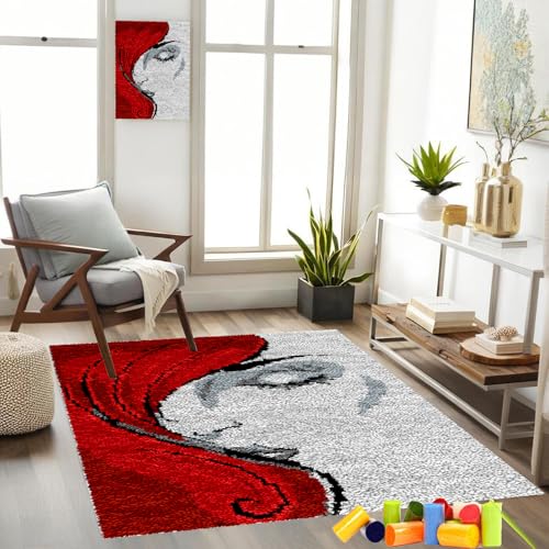 Gzaebji KnüpfsetsSelbst Knüpfen Set für Erwachsene Latch Hook Kit, Kreuzstich-Set, 40 x 70 cm Knüpfteppich Zum Selber knüpfen knüpfen Set Erwachsene Teppich Handarbeit für Anfänger Heimdekoration Gzaebji KnüpfsetsSelbst Knüpfen Set für Erwachsene Latch Hook Kit, Kreuzstich-Set, 40 x 70 cm Knüpfteppich Zum Selber knüpfen knüpfen Set Erwachsene Teppich Handarbeit für Anfänger Heimdekoration von Gzaebji