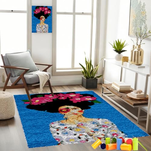 Gzaebji KnüpfsetsSelbst Knüpfen Set für Erwachsene Latch Hook Kit, Kreuzstich-Set, 40 x 70 cm Knüpfteppich Zum Selber knüpfen knüpfen Set Erwachsene Teppich Handarbeit für Anfänger Heimdekoration Gzaebji KnüpfsetsSelbst Knüpfen Set für Erwachsene Latch Hook Kit, Kreuzstich-Set, 40 x 70 cm Knüpfteppich Zum Selber knüpfen knüpfen Set Erwachsene Teppich Handarbeit für Anfänger Heimdekoration von Gzaebji