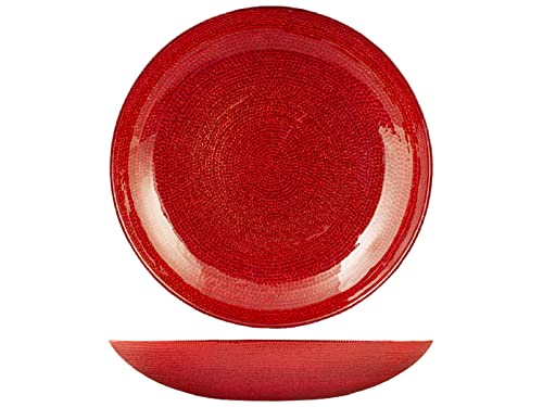 H&H Celebration Cup aus Glas, rot, 40 cm, Weihnachten, Party, glänzend, Chic von H&H