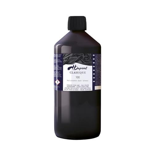 H DUPONT DU0601000100C - Peinture Sur Soie Classique Noir N°100 - Pot De 1 L - Colorants acides pour une qualité supérieure - Idéale pour les professionnels, grande contenance H DUPONT DU0601000100C - Peinture Sur Soie Classique Noir N°100 - Pot De 1 L - Colorants acides pour une qualité supérieure - Idéale pour les professionnels, grande contenance von H Dupont