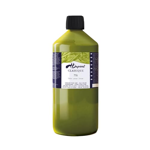 H DUPONT DU0601000716C - Peinture Sur Soie Classique Citron N°716 - Pot De 1 L - Colorants acides pour une qualité supérieure - Idéale pour les professionnels, grande contenance H DUPONT DU0601000716C - Peinture Sur Soie Classique Citron N°716 - Pot De 1 L - Colorants acides pour une qualité supérieure - Idéale pour les professionnels, grande contenance von H Dupont