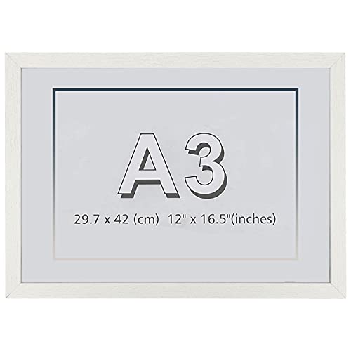 H HANSEL HOME Holz Bilderrahmen 29.7x42cm, Holz Fotorahmen Weiß mit Platte aus Methacrylat für Tisch und Wand H HANSEL HOME Holz Bilderrahmen 29.7x42cm, Holz Fotorahmen Weiß mit Platte aus Methacrylat für Tisch und Wand von H HANSEL HOME
