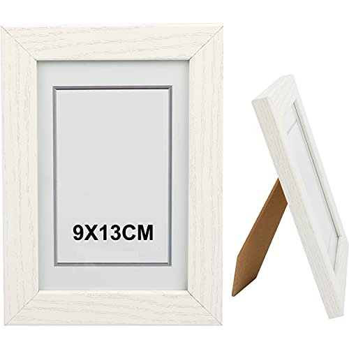 H HANSEL HOME Holz Bilderrahmen 9x13cm, Holz Fotorahmen Weiß mit Glasplatte für Tisch und Wand H HANSEL HOME Holz Bilderrahmen 9x13cm, Holz Fotorahmen Weiß mit Glasplatte für Tisch und Wand von H HANSEL HOME