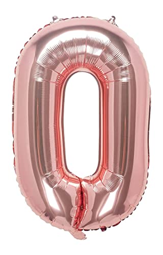 Folienballon Roségold nummer 0, Riese Luftballon Geburtstag 110cm, Folienballon Zahl ideal für Party, Jubiläum, Geburtstag, Zahlenballon, Helium Folienballon Roségold nummer 0, Riese Luftballon Geburtstag 110cm, Folienballon Zahl ideal für Party, Jubiläum, Geburtstag, Zahlenballon, Helium von H HANSEL HOME