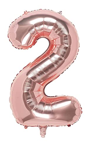 Folienballon Roségold nummer 2, Riese Luftballon Geburtstag 110cm, Folienballon Zahl ideal für Party, Jubiläum, Geburtstag, Zahlenballon, Helium Folienballon Roségold nummer 2, Riese Luftballon Geburtstag 110cm, Folienballon Zahl ideal für Party, Jubiläum, Geburtstag, Zahlenballon, Helium von H HANSEL HOME