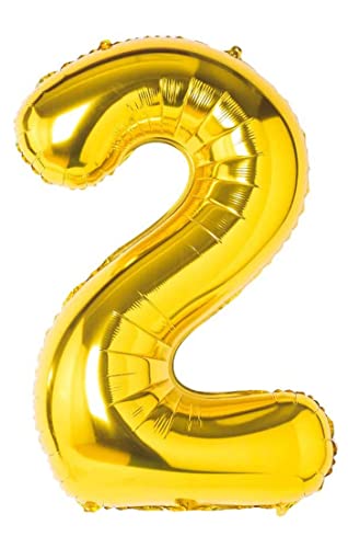 Folienballon goldener nummer 2, Riese Luftballon Geburtstag 110cm, Folienballon Zahl ideal für Party, Jubiläum, Geburtstag, Zahlenballon, Helium Folienballon goldener nummer 2, Riese Luftballon Geburtstag 110cm, Folienballon Zahl ideal für Party, Jubiläum, Geburtstag, Zahlenballon, Helium von H HANSEL HOME
