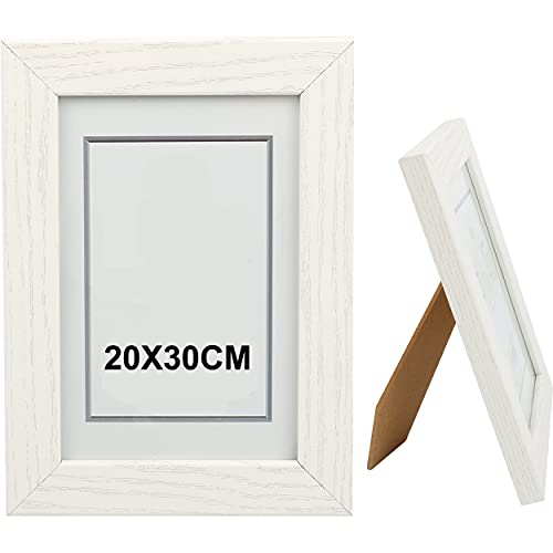 H HANSEL HOME Holz Bilderrahmen 20x30cm, Holz Fotorahmen Weiß mit Glasplatte für Tisch und Wand H HANSEL HOME Holz Bilderrahmen 20x30cm, Holz Fotorahmen Weiß mit Glasplatte für Tisch und Wand von H HANSEL HOME