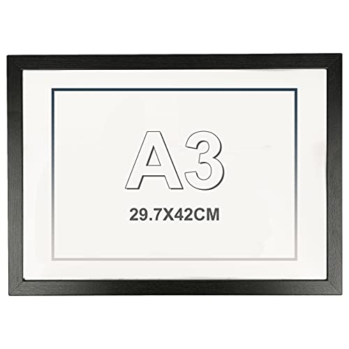 H HANSEL HOME Holz Bilderrahmen 29.7x42cm, Holz Fotorahmen Schwarz mit Platte aus Methacrylat für Tisch und Wand H HANSEL HOME Holz Bilderrahmen 29.7x42cm, Holz Fotorahmen Schwarz mit Platte aus Methacrylat für Tisch und Wand von H HANSEL HOME