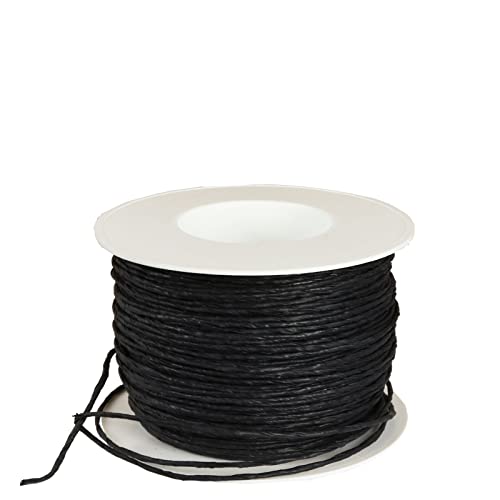 Deco- Papierdraht, Ø: 2mm , Länge: 100m, Farbe: Schwarz / Black von H & R GmbH