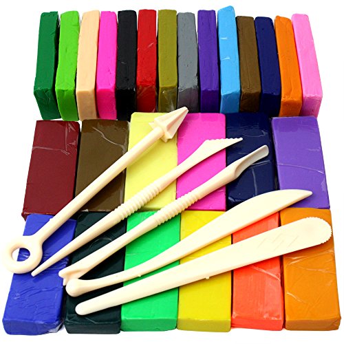 H&S 650 g 26 Farben Ofen Backen Polymer Clay Block Modellierung Formen Sculpey Tool Set - Formton - Air Dry Clay - Clay Kids - Kids Clay Modellierset - Farbiger Ton - Modelliermasse Ofen Backen H&S 650 g 26 Farben Ofen Backen Polymer Clay Block Modellierung Formen Sculpey Tool Set - Formton - Air Dry Clay - Clay Kids - Kids Clay Modellierset - Farbiger Ton - Modelliermasse Ofen Backen von H&S